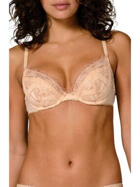 🆕SIMONE PERELE Allure Push-Up Underwire Bra 32B Beige #1F2340